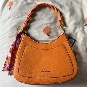 Nanette Lepore Vegan Leather Shoulder Bag - Orange / Papaya